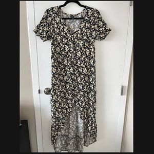 Wild Fable high low dress, Size M/L, Color: Black & Yellow